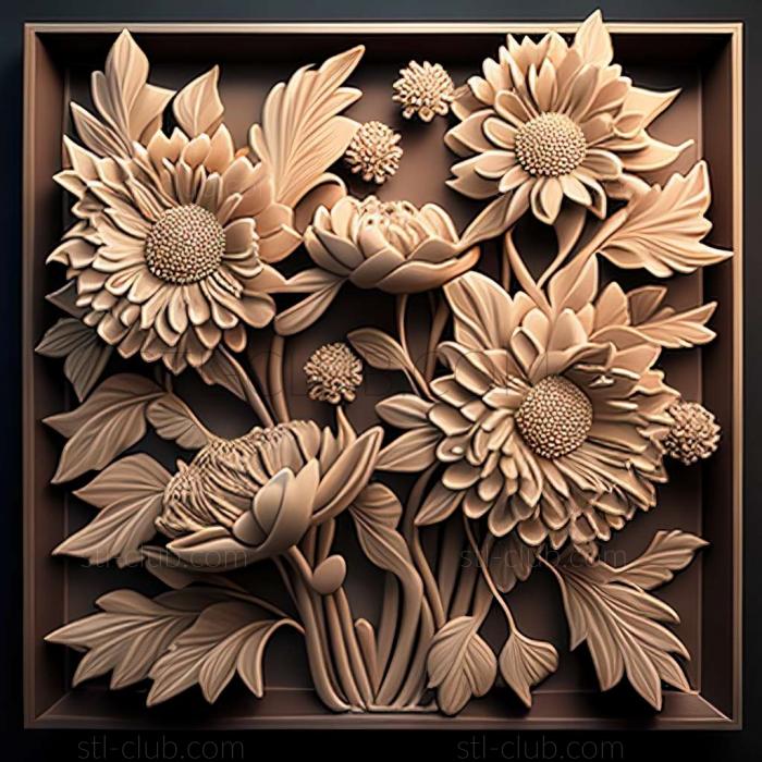 3D model flowers (STL)